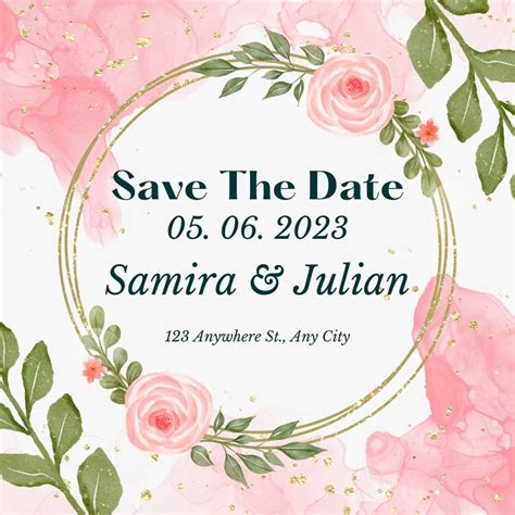 Page 4 Free Customizable Virtual Wedding Invitation Templates Canva