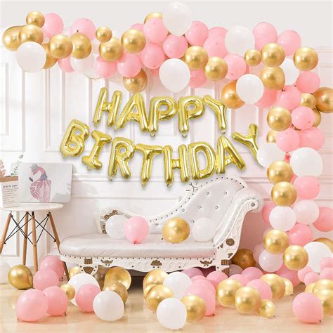 Buy Party Propz Pink Happy Birthday Decoration Combo Pcs Set Foil