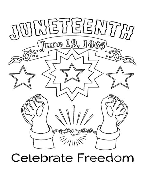 Printable Juneteenth Coloring Pages