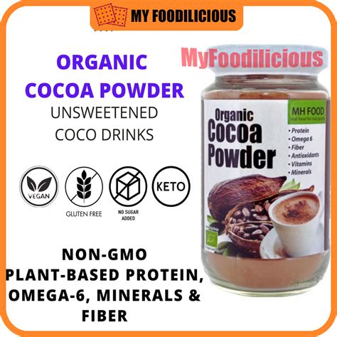 Mh Food Organic Cocoa Powder Unsweetened Cocoa Powder 140g Serbuk Koko