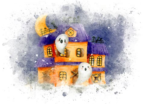 Halloween Watercolor Art Free Stock Photo Public Domain Pictures