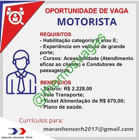 Motorista São Luís Ma 01 Vagas Themos Vagas Empregos E