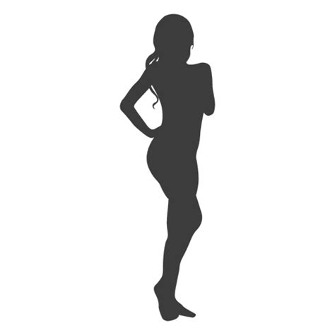 Nude Girl Silhouette Transparent PNG SVG Vector File