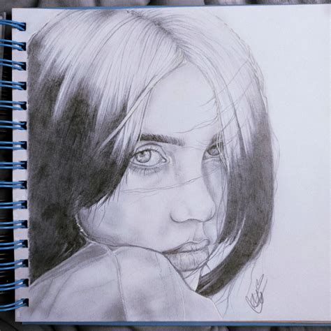 Impresi N De Dibujo De Billie Eilish Etsy