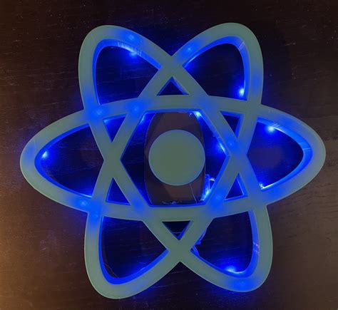 3D Printed React Logo (with LEDs) : r/reactjs