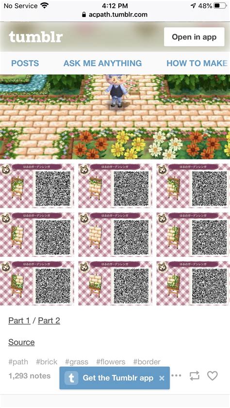 Acnl Paths Motif Acnl Ac New Leaf Brick Path Qr Codes Animal