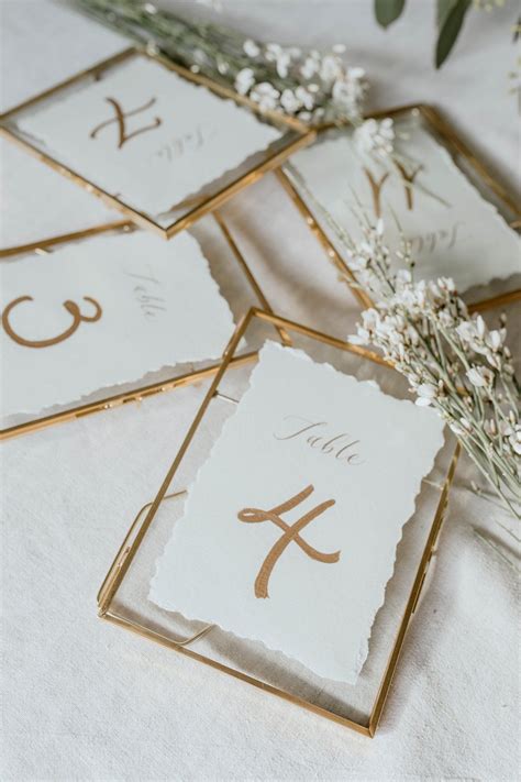 Gold Frame Table Numbers Framed Table Numbers Personalized Table