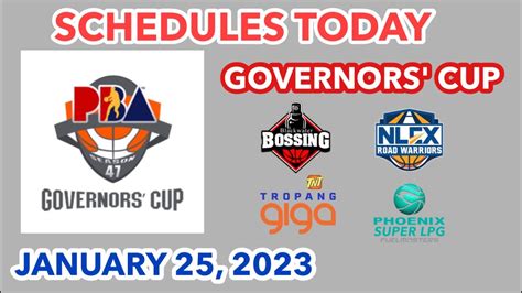 PBA Governors Cup Schedule Today January 25 2023 PBA Governors Cup