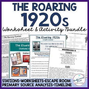 S Roaring Twenties Worksheets Activity Bundle Tpt