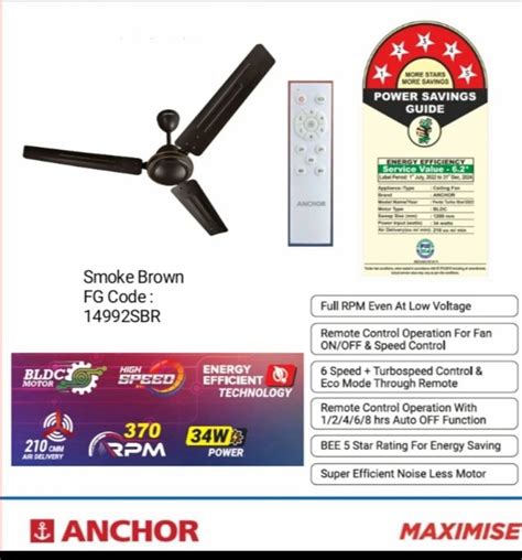 Anchor Ceiling Fans Bldc At Rs Piece Bldc Fan In Chennai Id