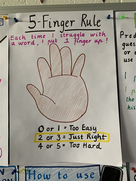 Five Finger Rule Anchor Chart