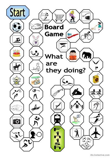 Board Game What Are They Doing Pr English Esl Worksheets Pdf And Doc