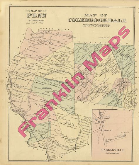 Andy S Antique Maps 1876 Berks County