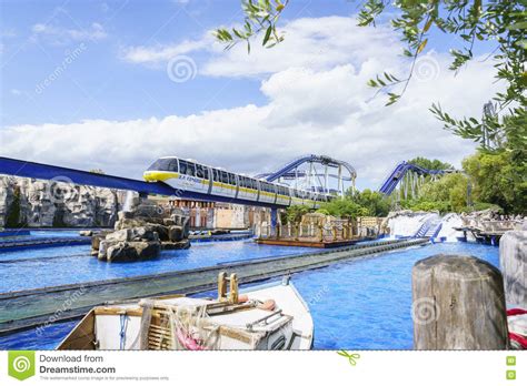 Europa Park Express Train In Greek Scenery Editorial Photography