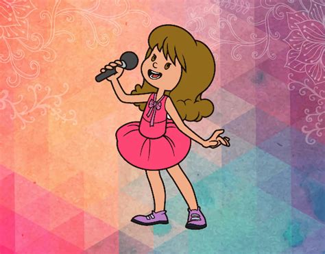 Dibujo De Estrella Del Pop Cantando Pintado Por En Dibujos Net El D A