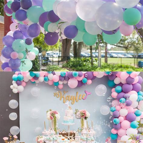 Buy Amandir Pcs Unicorn Balloons Arch Garland Kit Pink Purple Aqua