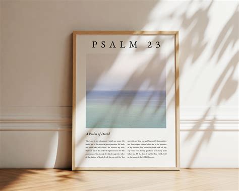 Psalm 23 Wall Art, Psalm 23, Modern Scripture Bible Verse Print, the ...