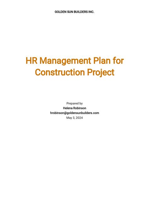 31 Free Hr Plan Templates Edit And Download