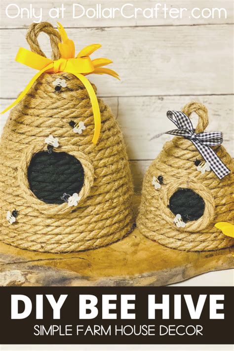 Make This Diy Beehive Farmhouse Décor With Dollar Tree Supplies ⋆