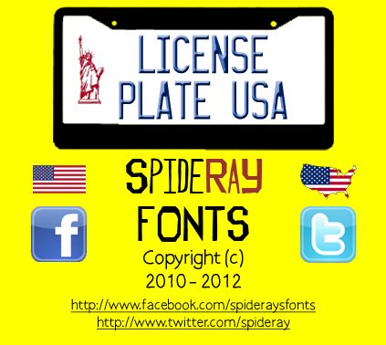 License Plate USA Font | dafont.com