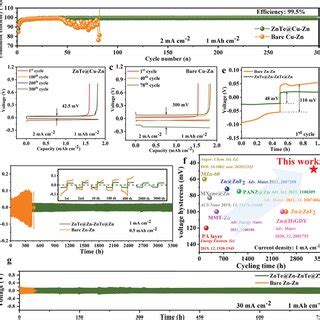 Electrochemical Characterizations Of The Bare Zn And Znte Zn