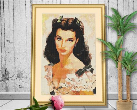 Scarlett O Hara Gone With The Wind Cross Stitch Pattern PDF Down Load