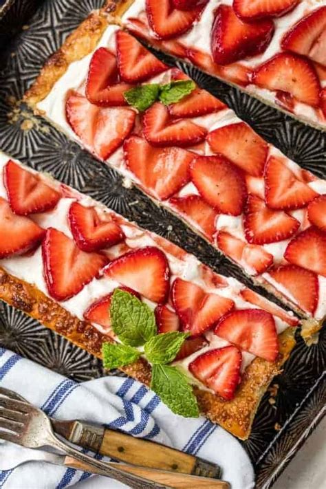 Easy Puff Pastry Strawberry Tart My Baking Addiction