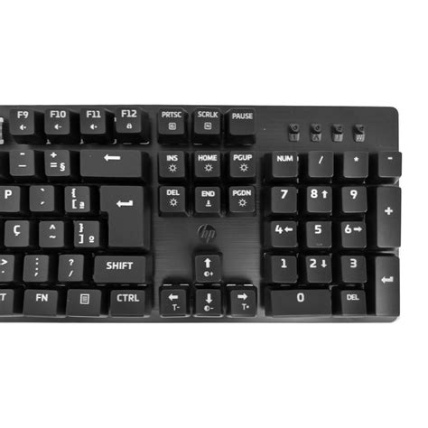 Teclado Gamer Mecânico Profissional Gk100 Usb Abnt2 Led HP Teclado