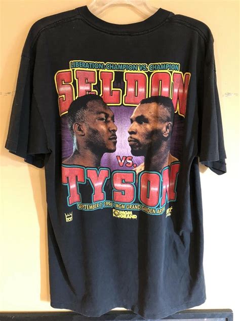 Vintage Mgm Grand Mike Tyson Vs Bruce Seldon Fight Promo Shirt