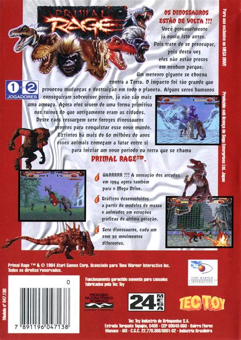 Primal Rage For Sega Genesis 1995