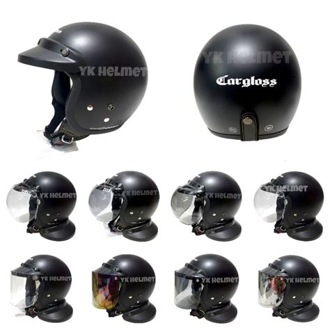 Jual Helm Cargloss Cfm Black Dofhitam Doff Paket Helm Kaca Shopee