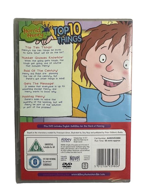 Horrid Henry Top Ten Things Vol 32 [dvd] New Sealed Uk Region 2 N14 Ebay