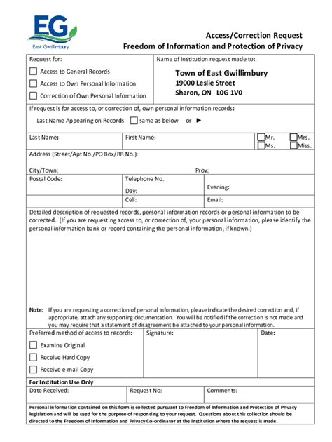 Fillable Online Foi Request Form Forms Fax Email Print Pdffiller