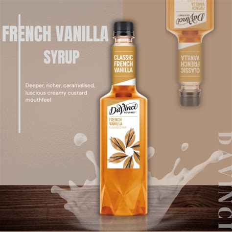 DAVINCI GOURMET FRENCH VANILLA FLAVOURED SYRUP 750mL SYRUP PUMP