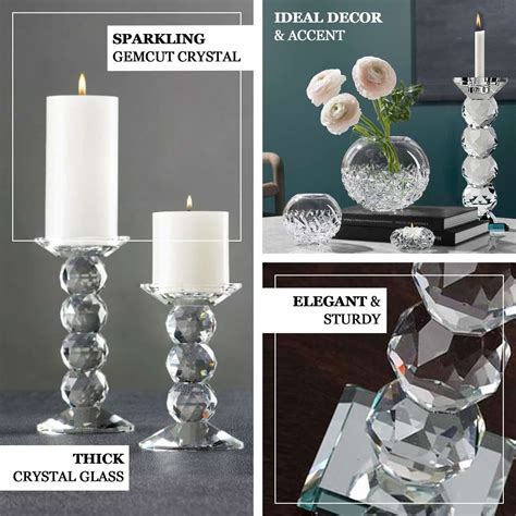 7 Gemcut Crystal Glass Votive Candle Holder Efavormart