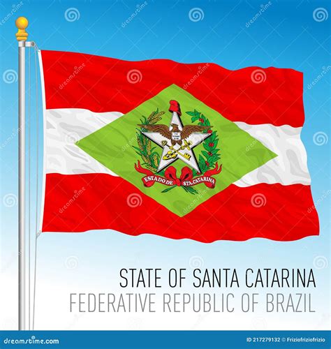 State of Santa Catarina, Official Regional Flag, Brazil Stock Vector - Illustration of ...