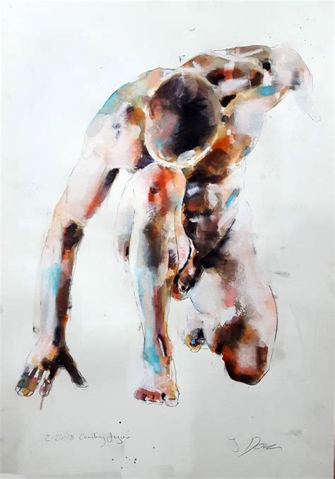 Crouching Figure Drawing By Thomas Donaldson Saatchi Art