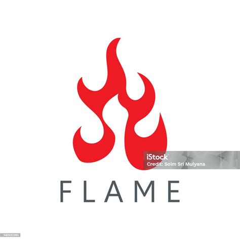 Blazing Fire Embers Fireball Logo And Symbol Vector Image With Template