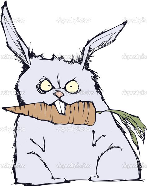 Angry rabbit — Stock Vector © A_Petruk #36068669