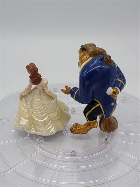 Vintage Disneys Beauty And The Beast Porcelain Figurines Etsy