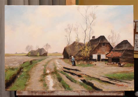 An Old Farm Oil Painting Fine Arts Gallery Original Fine Art Oil