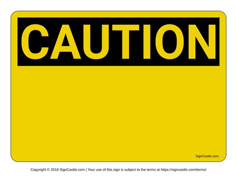 Caution Signs Printable - Printable Templates