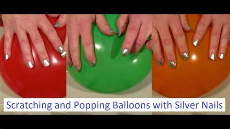 Scratching And Popping Balloons With Silver Nails Asmr Youtube