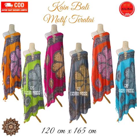 Jual Kain Bali Pantai Kain Bali Motif Teratai Baru Rumbai Standar