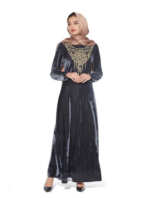 Islamic Clothes Ramadan Women Dubai Muslim Elegant Dress Satin Long