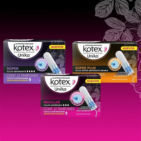 Kotex Tampones Digitales Unika Regular Pz Flujo Moderado Mercadolibre