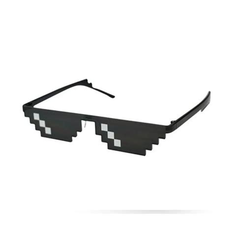 Plastic Thug Life 8 Bits Pixelated Party Sunglass Black