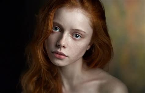 Wallpaper Portrait Freckles The Beauty Redhead Alexander Vinogradov Catherine Jasnogorodska