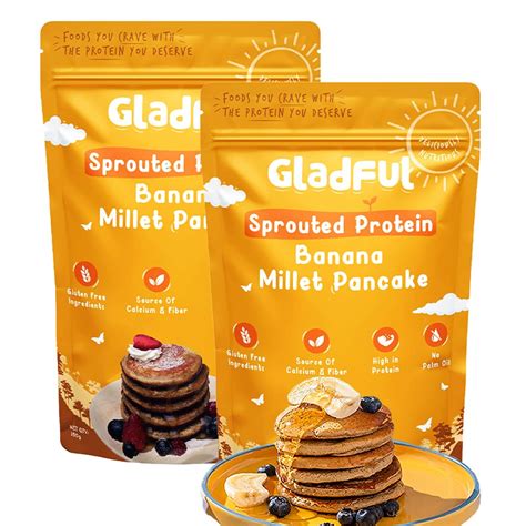 Gladful Banana Millet Pancake No Maida No Palm Oil No Refined Sugar