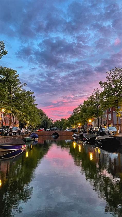 Sky Netherlands Water Aesthetic Pretty Boat Summer Nights